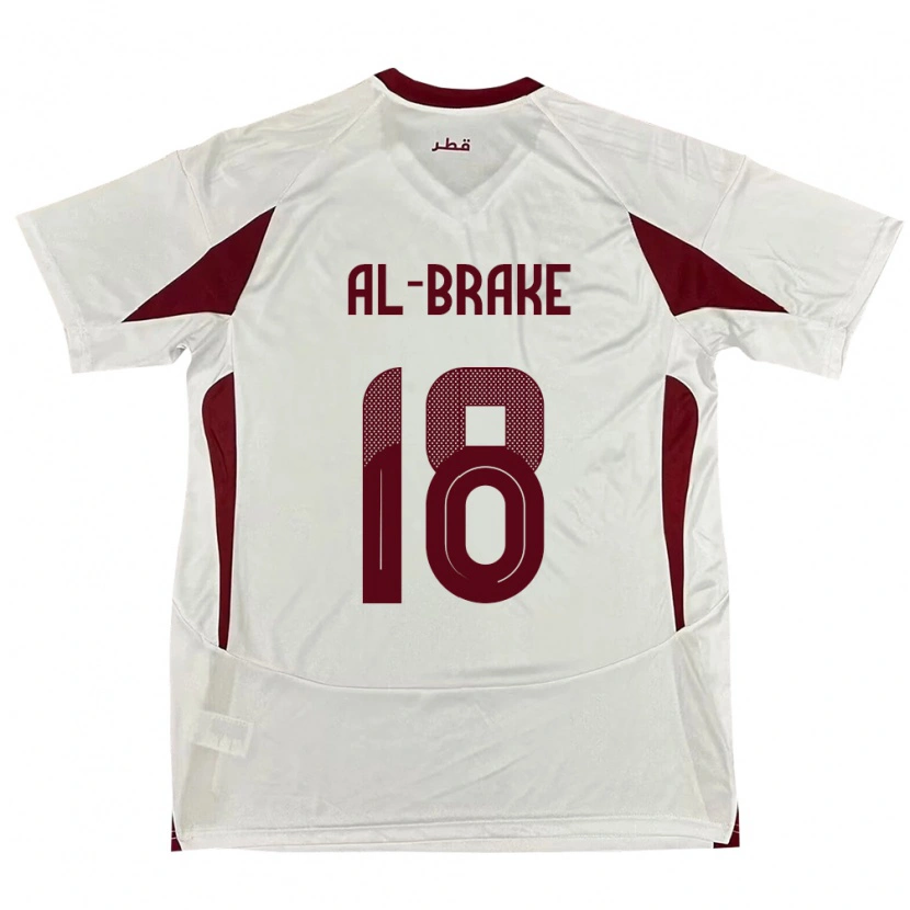 Danxen Herren Katar Sultan Al-Brake #18 Weiß Auswärtstrikot Trikot 24-26 T-Shirt Schweiz