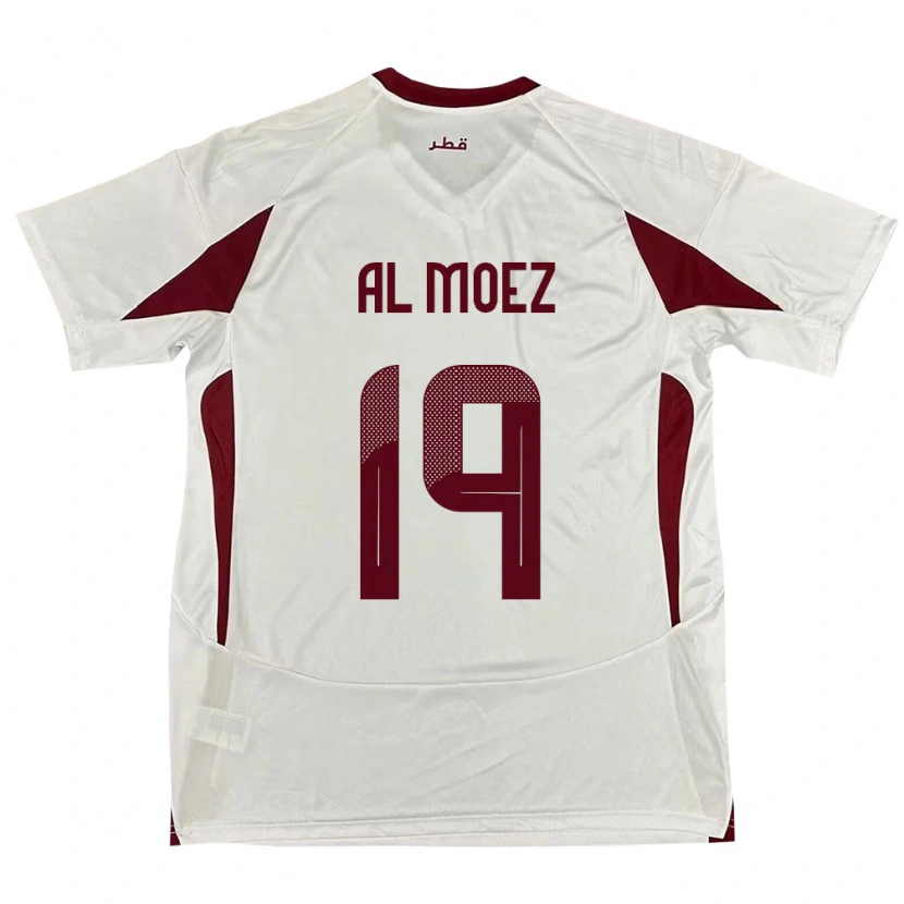 Danxen Herren Katar Almoez Ali #19 Weiß Auswärtstrikot Trikot 24-26 T-Shirt Schweiz