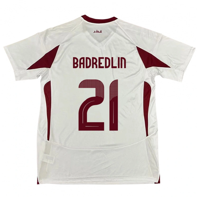 Danxen Herren Katar Marwan Badredlin #21 Weiß Auswärtstrikot Trikot 24-26 T-Shirt Schweiz