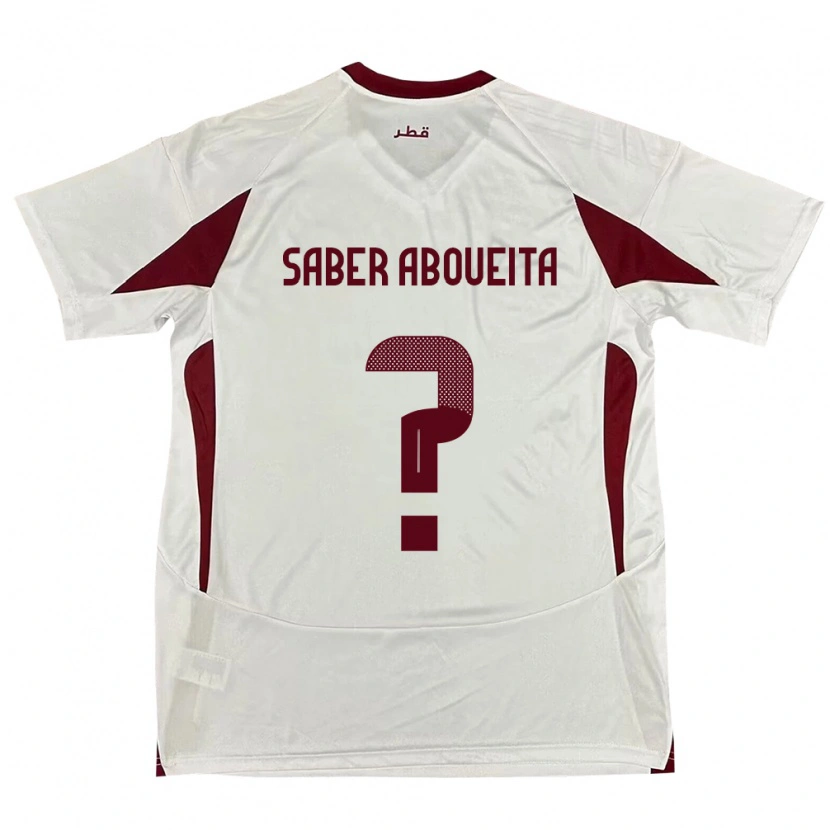 Danxen Herren Katar Ahmed Saber Aboueita #0 Weiß Auswärtstrikot Trikot 24-26 T-Shirt Schweiz