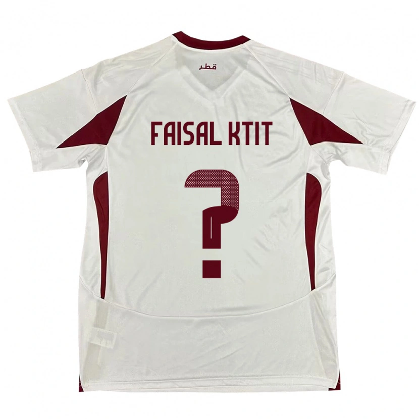 Danxen Herren Katar Zaid Faisal Ktit #0 Weiß Auswärtstrikot Trikot 24-26 T-Shirt Schweiz