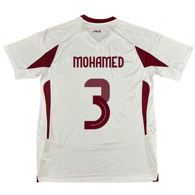 Danxen Herren Katar Motaman Mohamed #3 Weiß Auswärtstrikot Trikot 24-26 T-Shirt Schweiz