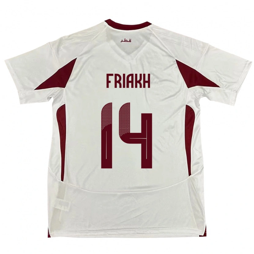 Danxen Herren Katar Jamil Friakh #14 Weiß Auswärtstrikot Trikot 24-26 T-Shirt Schweiz