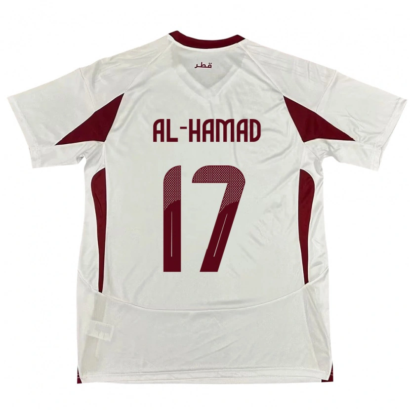 Danxen Herren Katar Jassem Al-Hamad #17 Weiß Auswärtstrikot Trikot 24-26 T-Shirt Schweiz