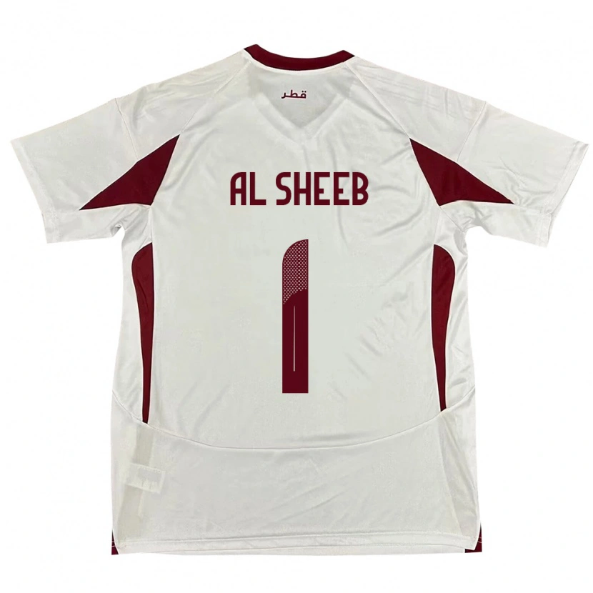 Danxen Herren Katar Saad Al Sheeb #1 Weiß Auswärtstrikot Trikot 24-26 T-Shirt Schweiz