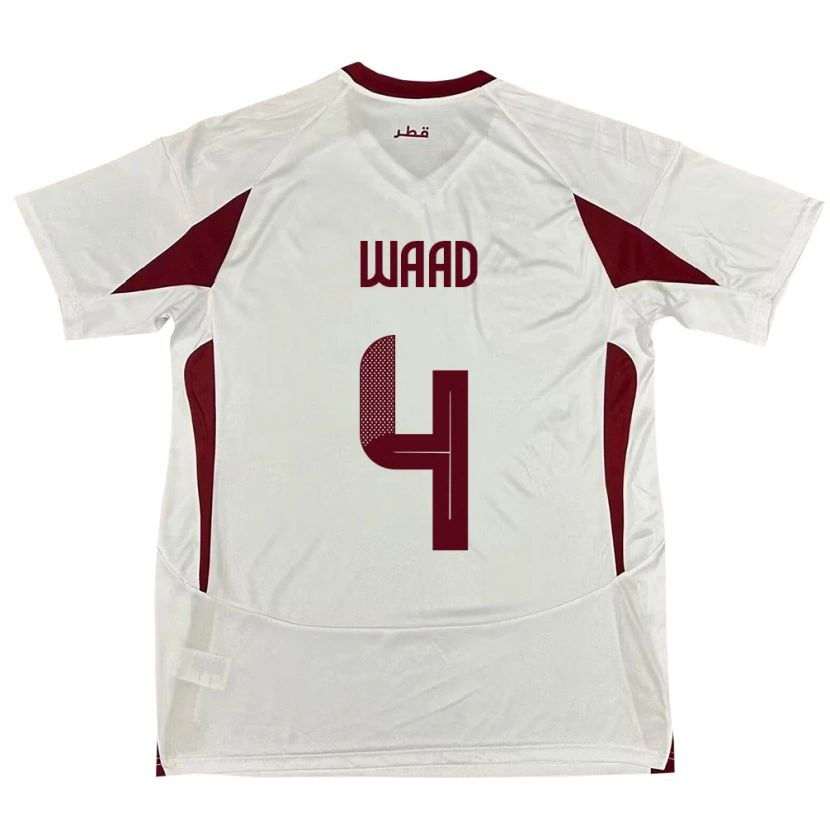 Danxen Herren Katar Mohammed Waad #4 Weiß Auswärtstrikot Trikot 24-26 T-Shirt Schweiz