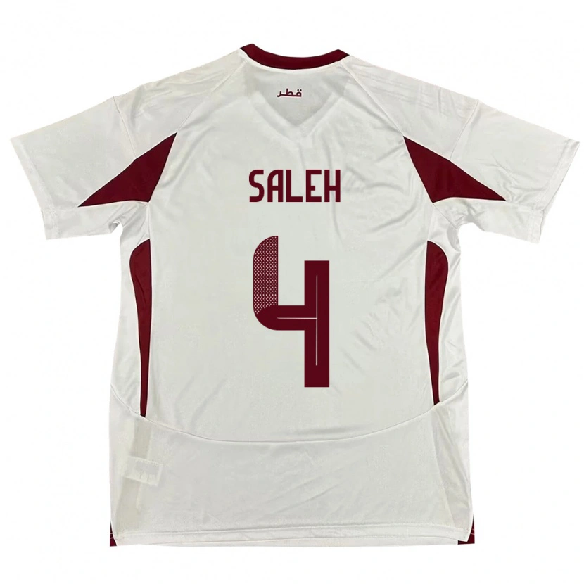 Danxen Herren Katar Hagar Saleh #4 Weiß Auswärtstrikot Trikot 24-26 T-Shirt Schweiz