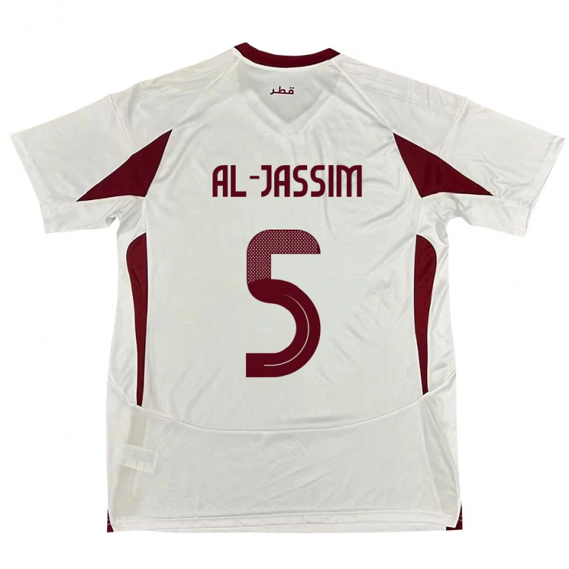 Danxen Herren Katar Dana Al Jassim #5 Weiß Auswärtstrikot Trikot 24-26 T-Shirt Schweiz