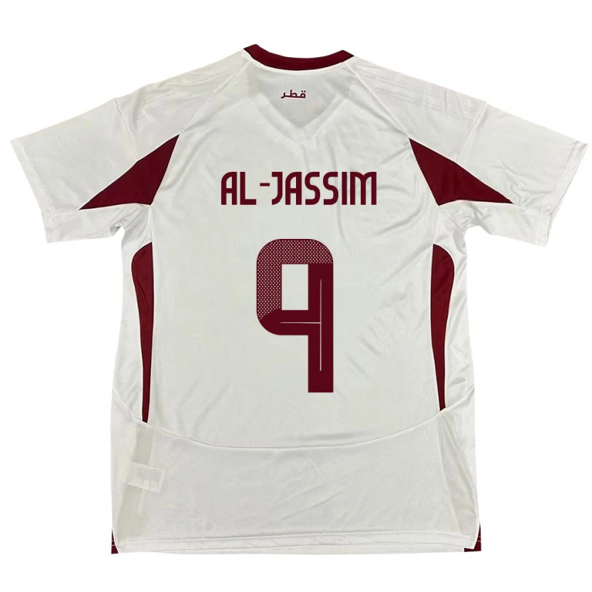 Danxen Herren Katar Kholoud Al Jassim #9 Weiß Auswärtstrikot Trikot 24-26 T-Shirt Schweiz