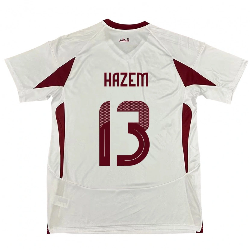 Danxen Herren Katar Hazem Shehata #13 Weiß Auswärtstrikot Trikot 24-26 T-Shirt Schweiz