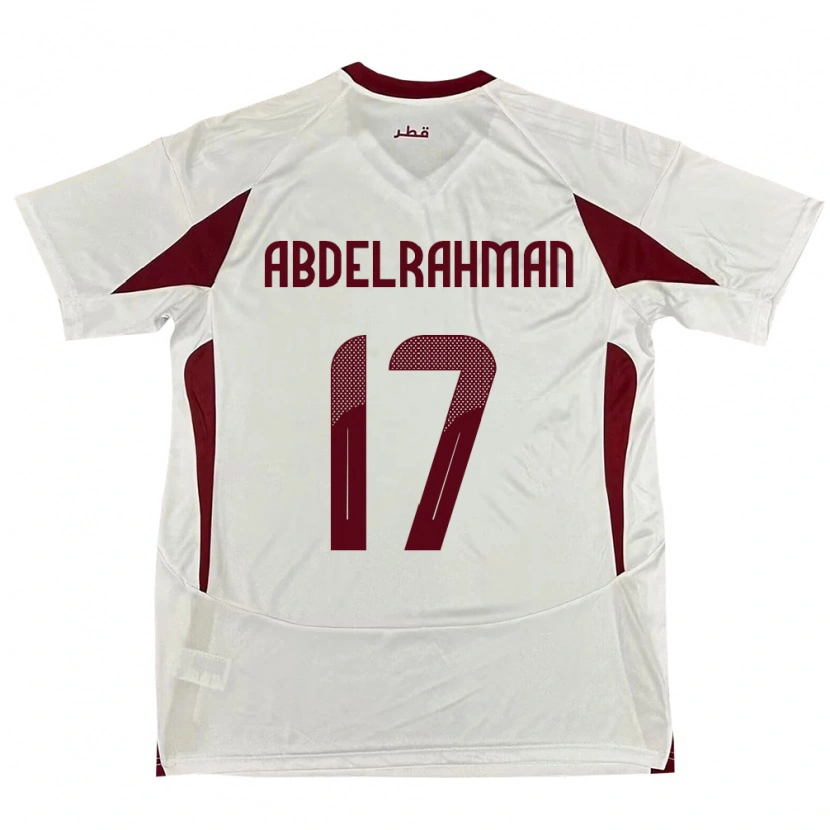 Danxen Herren Katar Abdelrahman Fahmi Moustafa #17 Weiß Auswärtstrikot Trikot 24-26 T-Shirt Schweiz