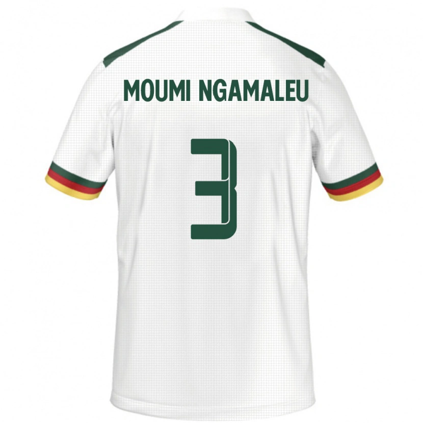 Danxen Herren Kamerun Nicolas Moumi Ngamaleu #3 Weiß Auswärtstrikot Trikot 24-26 T-Shirt Schweiz