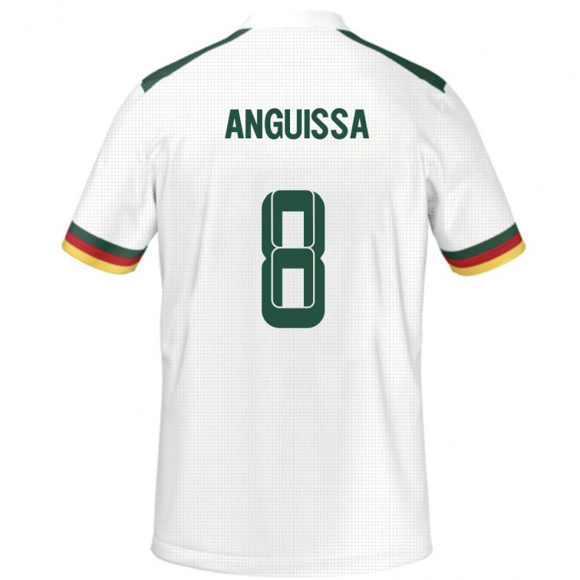 Danxen Herren Kamerun Frank Anguissa #8 Weiß Auswärtstrikot Trikot 24-26 T-Shirt Schweiz
