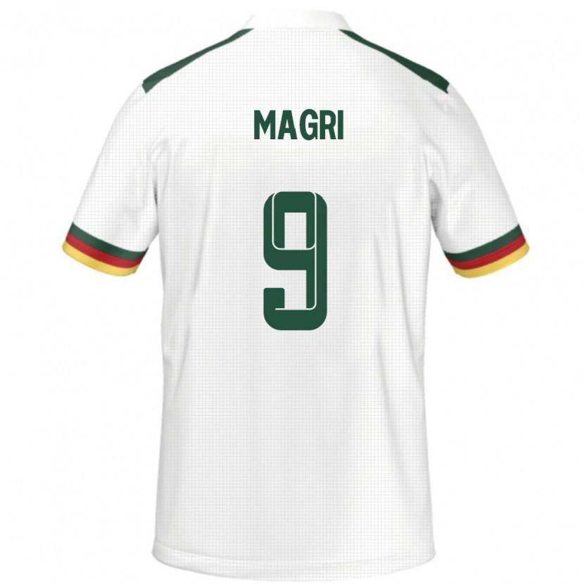 Danxen Herren Kamerun Frank Magri #9 Weiß Auswärtstrikot Trikot 24-26 T-Shirt Schweiz