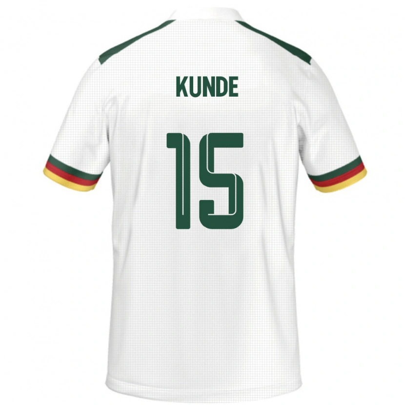 Danxen Herren Kamerun Pierre Kunde #15 Weiß Auswärtstrikot Trikot 24-26 T-Shirt Schweiz