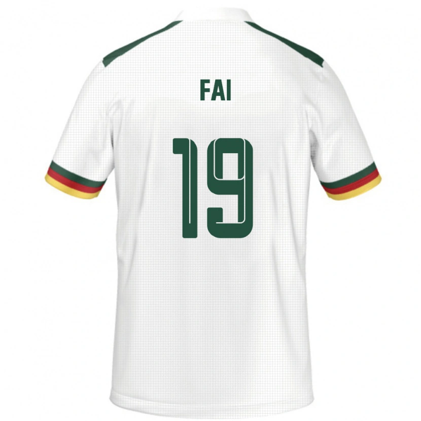 Danxen Herren Kamerun Collins Fai #19 Weiß Auswärtstrikot Trikot 24-26 T-Shirt Schweiz