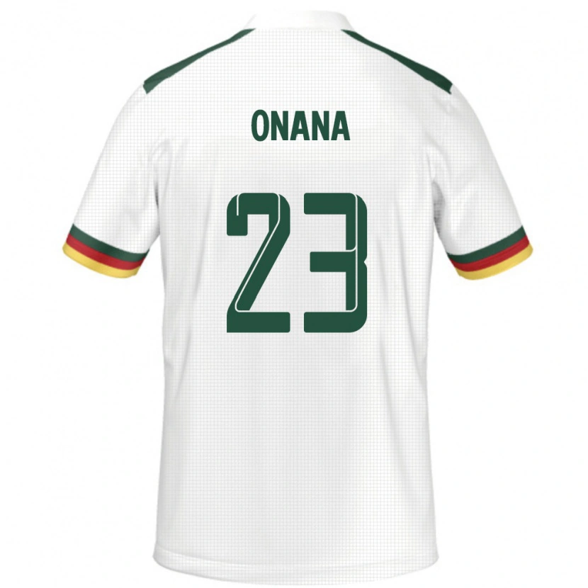 Danxen Herren Kamerun André Onana #23 Weiß Auswärtstrikot Trikot 24-26 T-Shirt Schweiz