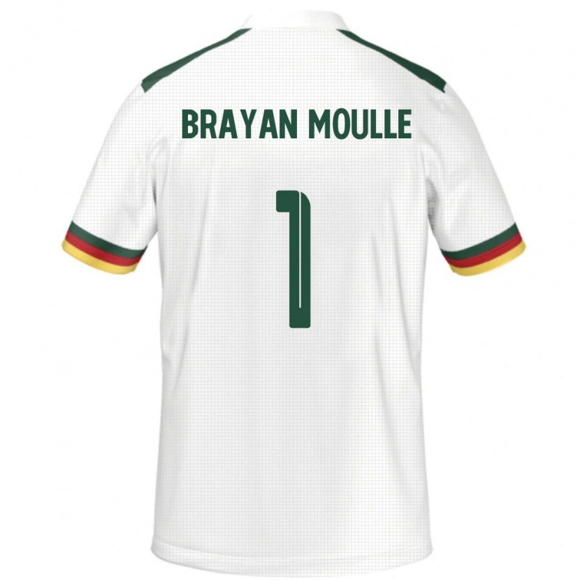 Danxen Herren Kamerun Jason Brayan Moulle #1 Weiß Auswärtstrikot Trikot 24-26 T-Shirt Schweiz
