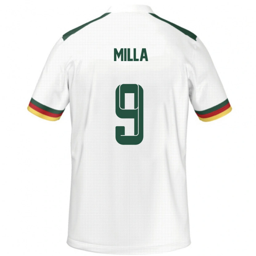 Danxen Herren Kamerun Kevin-Prince Milla #9 Weiß Auswärtstrikot Trikot 24-26 T-Shirt Schweiz