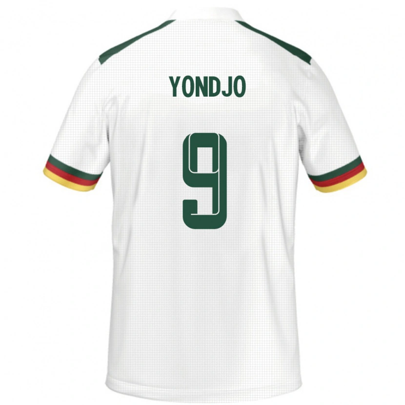 Danxen Herren Kamerun Angel Yondjo #9 Weiß Auswärtstrikot Trikot 24-26 T-Shirt Schweiz