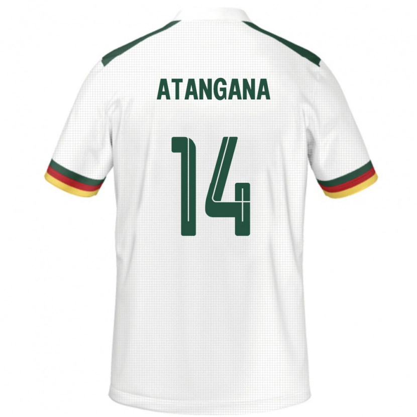 Danxen Herren Kamerun Joseph Atangana #14 Weiß Auswärtstrikot Trikot 24-26 T-Shirt Schweiz