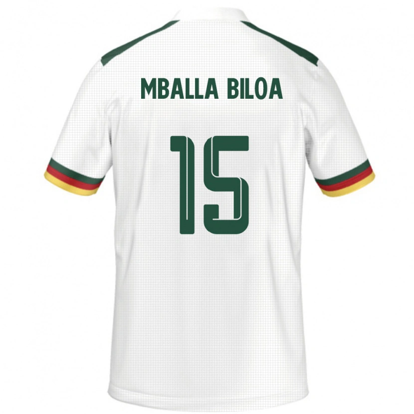 Danxen Herren Kamerun Jules Victor Mballa Biloa #15 Weiß Auswärtstrikot Trikot 24-26 T-Shirt Schweiz