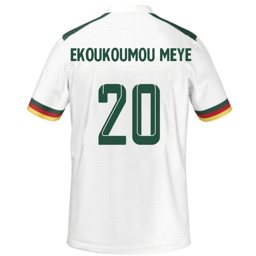 Danxen Herren Kamerun Ivan Donald Ekoukoumou Meye #20 Weiß Auswärtstrikot Trikot 24-26 T-Shirt Schweiz