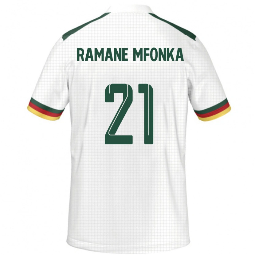 Danxen Herren Kamerun Abdel Ramane Mfonka #21 Weiß Auswärtstrikot Trikot 24-26 T-Shirt Schweiz