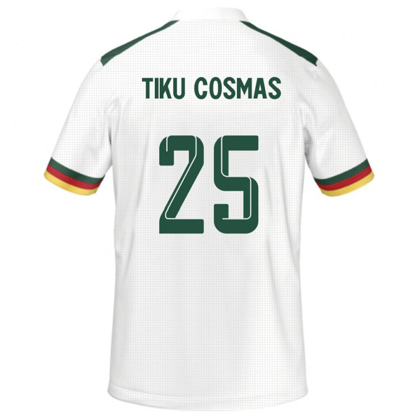Danxen Herren Kamerun Ayuck Tiku Cosmas #25 Weiß Auswärtstrikot Trikot 24-26 T-Shirt Schweiz