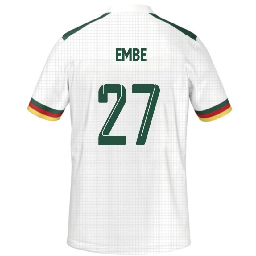 Danxen Herren Kamerun Eric Embe #27 Weiß Auswärtstrikot Trikot 24-26 T-Shirt Schweiz