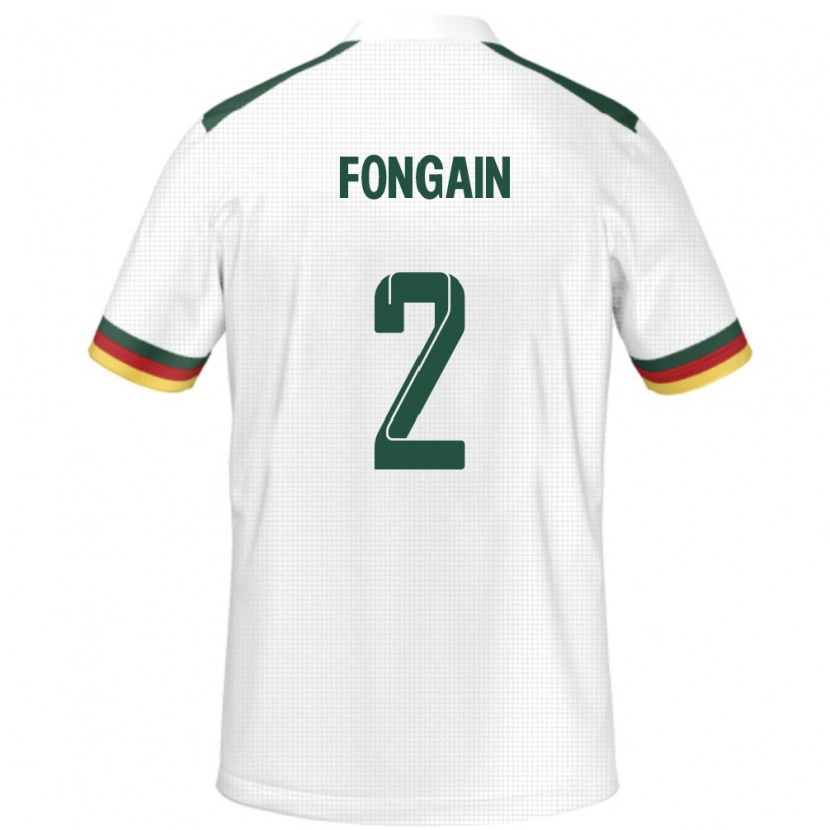 Danxen Herren Kamerun Meyepya Fongain #2 Weiß Auswärtstrikot Trikot 24-26 T-Shirt Schweiz