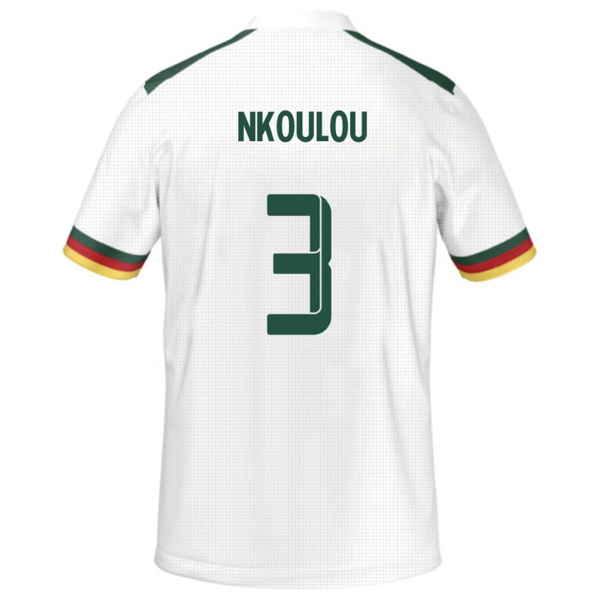 Danxen Herren Kamerun Nicolas Nkoulou #3 Weiß Auswärtstrikot Trikot 24-26 T-Shirt Schweiz