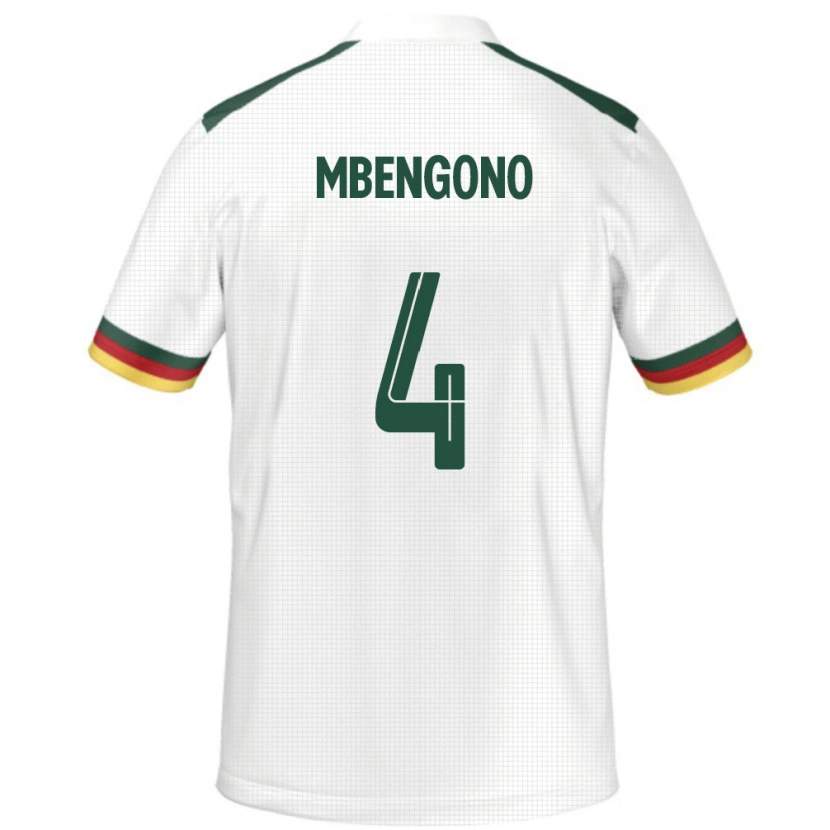 Danxen Herren Kamerun Catherine Mbengono #4 Weiß Auswärtstrikot Trikot 24-26 T-Shirt Schweiz