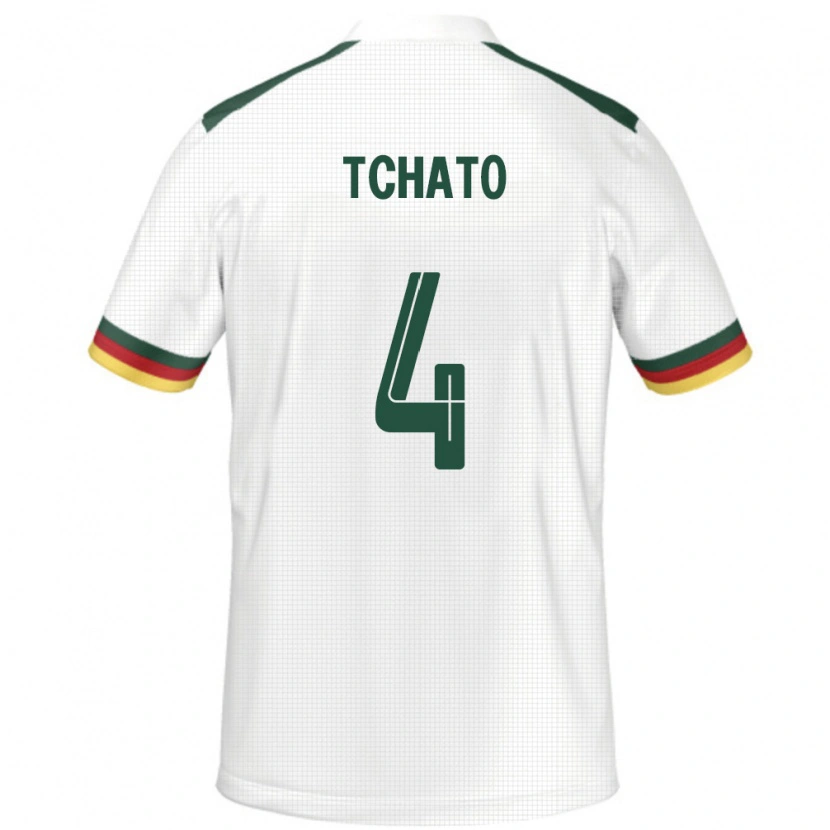 Danxen Herren Kamerun Enzo Tchato #4 Weiß Auswärtstrikot Trikot 24-26 T-Shirt Schweiz