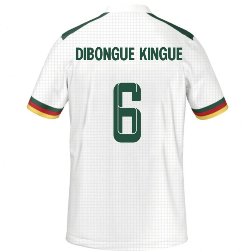 Danxen Herren Kamerun Gael Dibongue Kingue #6 Weiß Auswärtstrikot Trikot 24-26 T-Shirt Schweiz