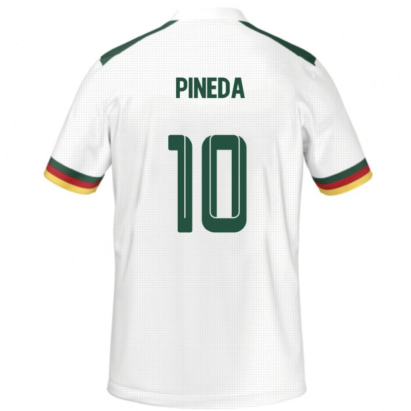 Danxen Herren Kamerun Etienne Eto O Pineda #10 Weiß Auswärtstrikot Trikot 24-26 T-Shirt Schweiz