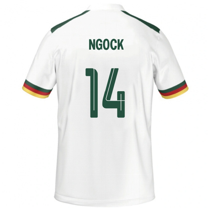 Danxen Herren Kamerun Monique Ngock #14 Weiß Auswärtstrikot Trikot 24-26 T-Shirt Schweiz