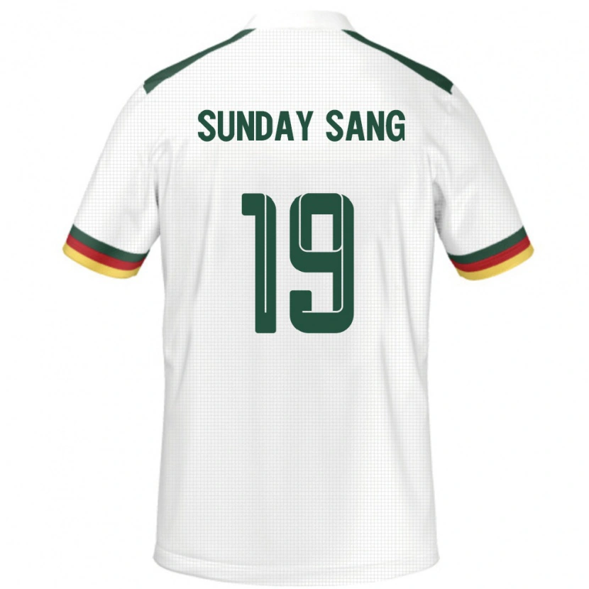 Danxen Herren Kamerun Junior Sunday Sang #19 Weiß Auswärtstrikot Trikot 24-26 T-Shirt Schweiz