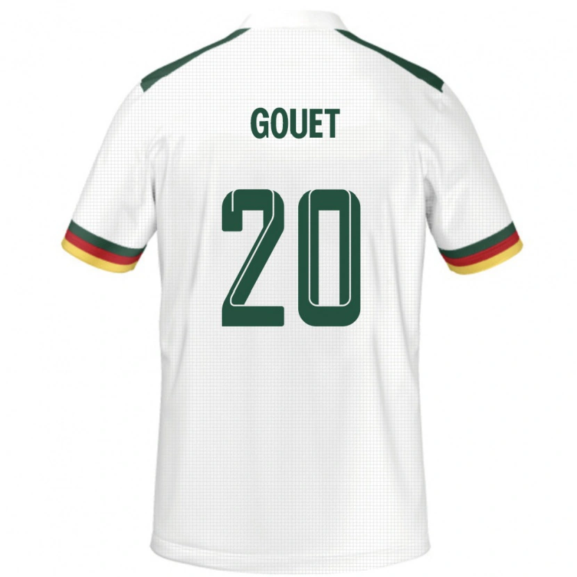 Danxen Herren Kamerun Samuel Oum Gouet #20 Weiß Auswärtstrikot Trikot 24-26 T-Shirt Schweiz