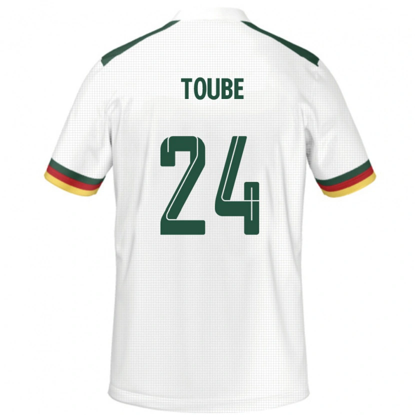 Danxen Herren Kamerun Godefroy Toube #24 Weiß Auswärtstrikot Trikot 24-26 T-Shirt Schweiz