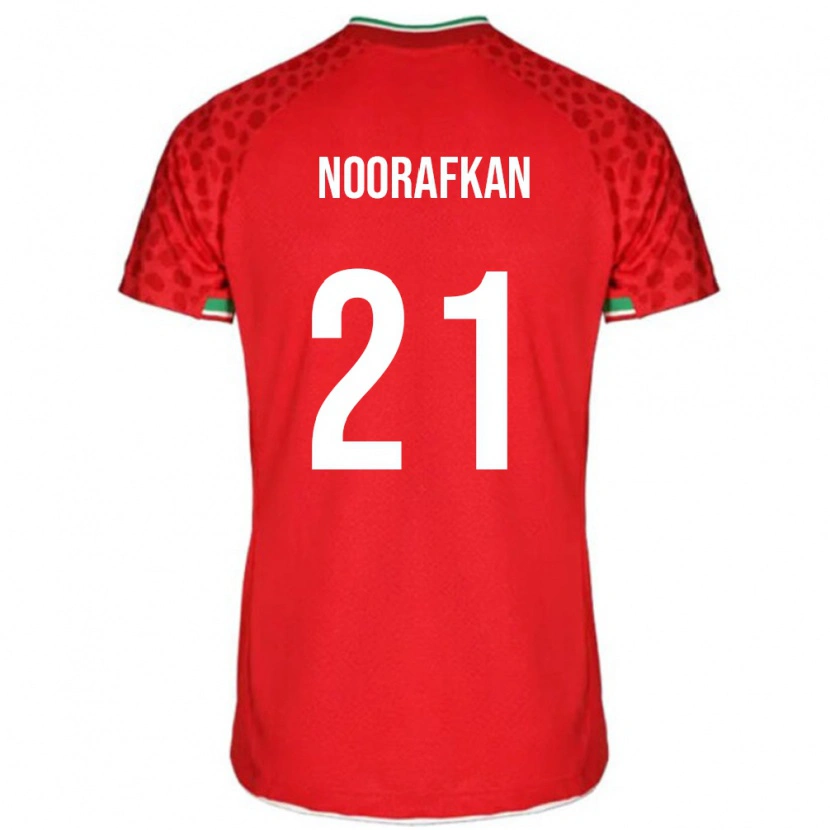 Danxen Herren Iran Omid Noorafkan #21 Rot Auswärtstrikot Trikot 24-26 T-Shirt Schweiz