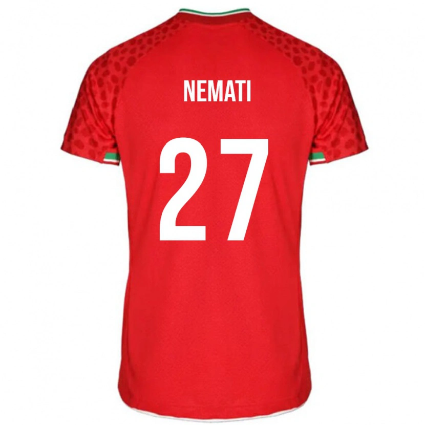 Danxen Herren Iran Ali Nemati #27 Rot Auswärtstrikot Trikot 24-26 T-Shirt Schweiz