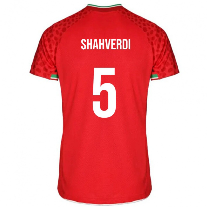 Danxen Herren Iran Hosein Shahverdi #5 Rot Auswärtstrikot Trikot 24-26 T-Shirt Schweiz