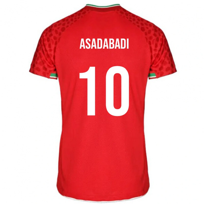 Danxen Herren Iran Alireza Asadabadi #10 Rot Auswärtstrikot Trikot 24-26 T-Shirt Schweiz