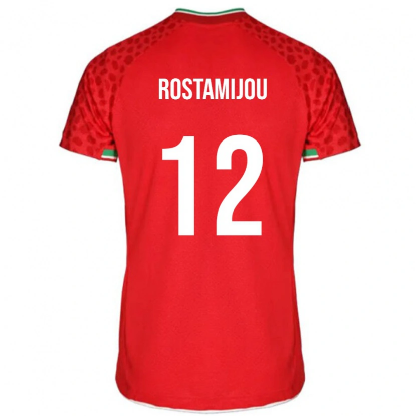 Danxen Herren Iran Alireza Rostamijou #12 Rot Auswärtstrikot Trikot 24-26 T-Shirt Schweiz