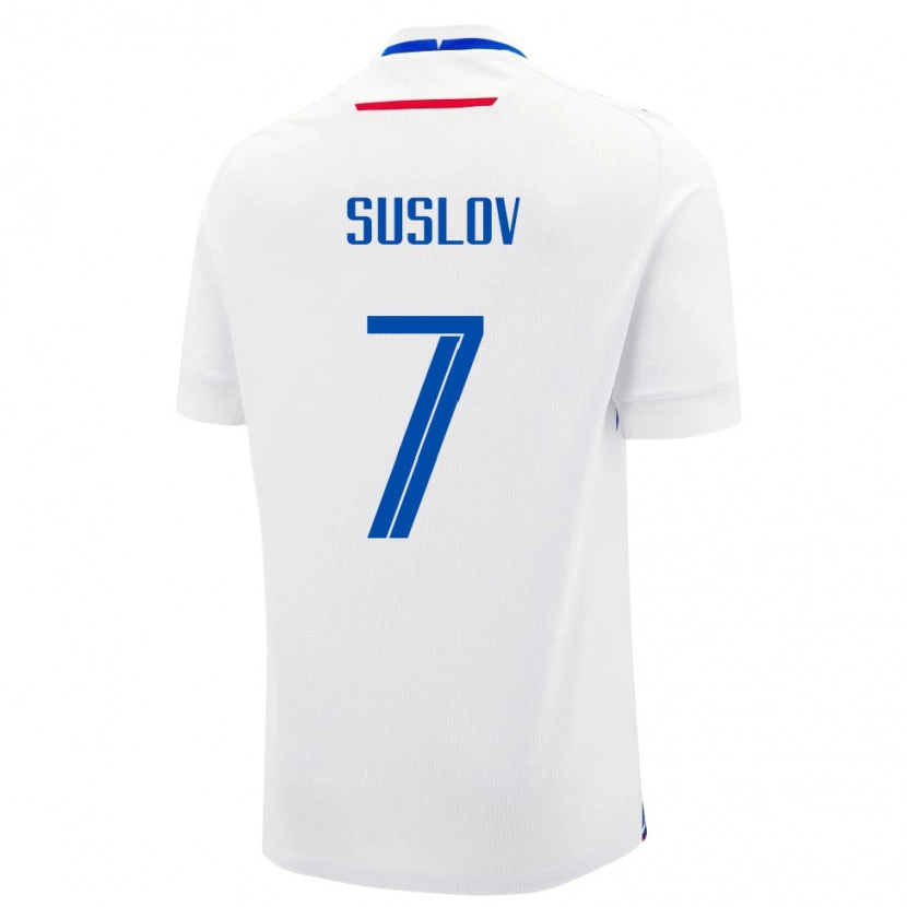 Danxen Herren Slowakei Tomas Suslov #7 Weiß Auswärtstrikot Trikot 24-26 T-Shirt Schweiz