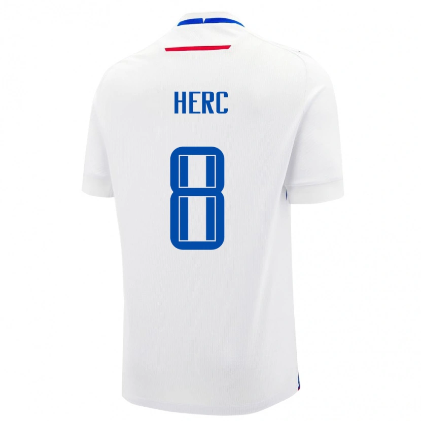 Danxen Herren Slowakei Christián Herc #8 Weiß Auswärtstrikot Trikot 24-26 T-Shirt Schweiz