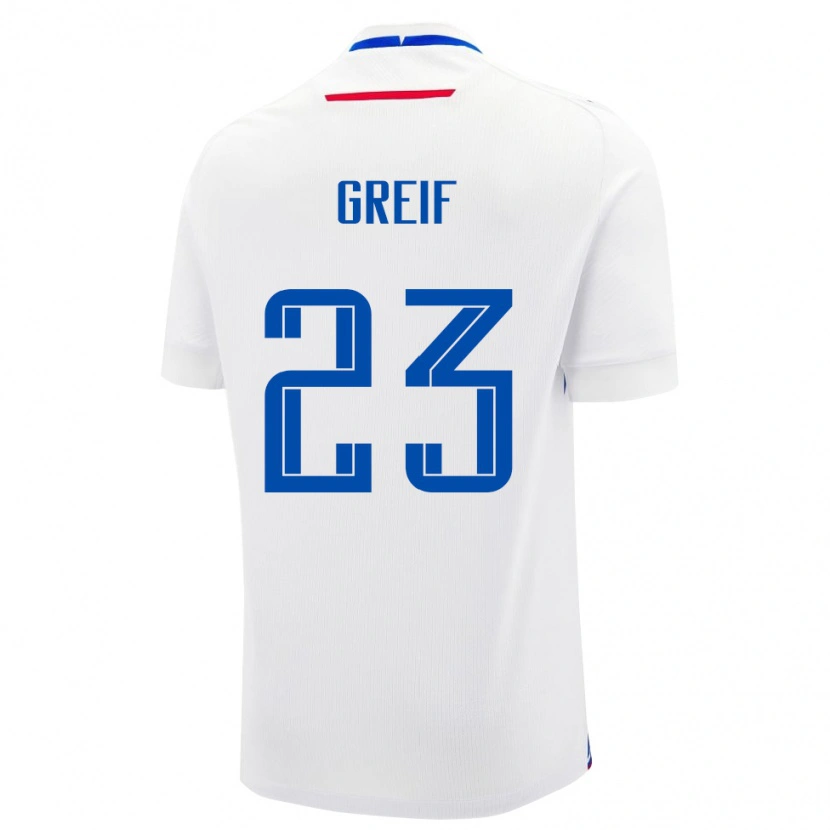 Danxen Herren Slowakei Dominik Greif #23 Weiß Auswärtstrikot Trikot 24-26 T-Shirt Schweiz