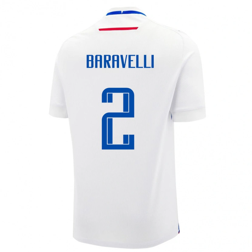 Danxen Herren Slowakei Rocco Baravelli #2 Weiß Auswärtstrikot Trikot 24-26 T-Shirt Schweiz