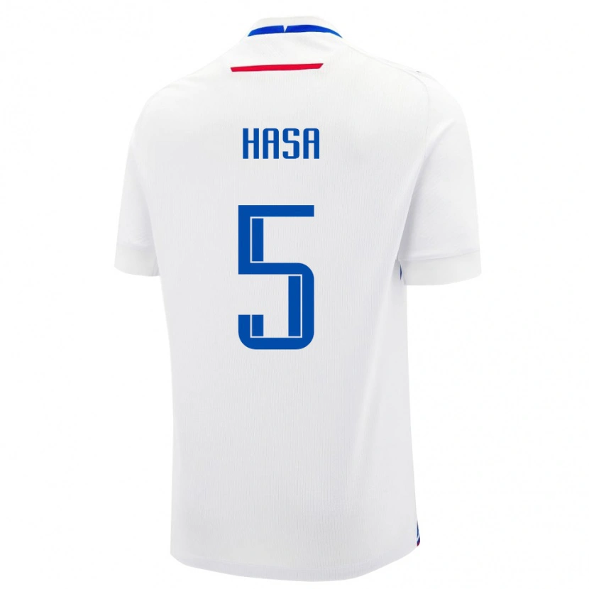 Danxen Herren Slowakei Samuel Hasa #5 Weiß Auswärtstrikot Trikot 24-26 T-Shirt Schweiz